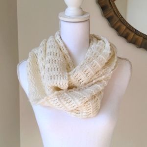 Creamy off white knitted Victoria's Secret infinity scarf